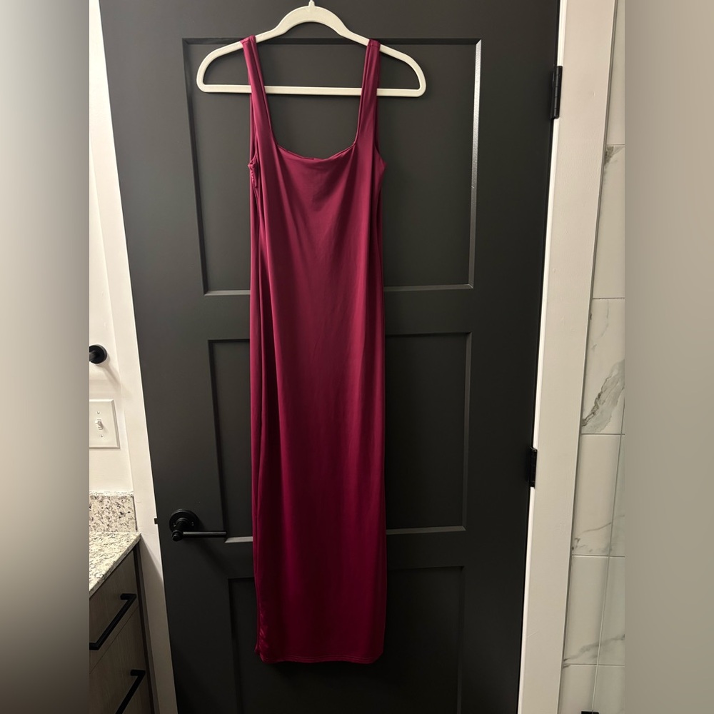 SHEIN Wine Red Maxi Dress